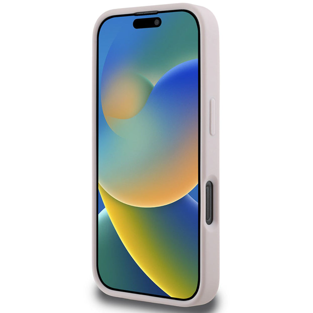 Puzdro pre Apple iPhone 16 Pro, Guess, Quilted Metal Logo, Ružové