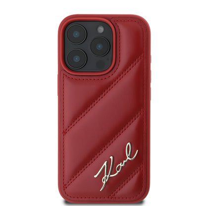 Puzdro pre Apple iPhone 16 Pro, Karl Lagerfeld, Diagonal Quilted Script, Rosie