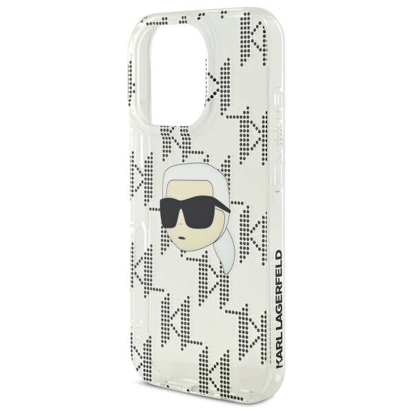 Puzdro pre Apple iPhone 16 Pro, Karl Lagerfeld, IML Luxury Electroplated Karl's Head, Transparentné