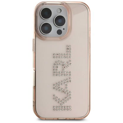 Puzdro pre Apple iPhone 16 Pro, Karl Lagerfeld, IML Rhinestones Pink Logo, Ružové