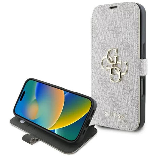 Puzdro pre Apple iPhone 16 Pro Max, Guess, 4G Book, Ružové