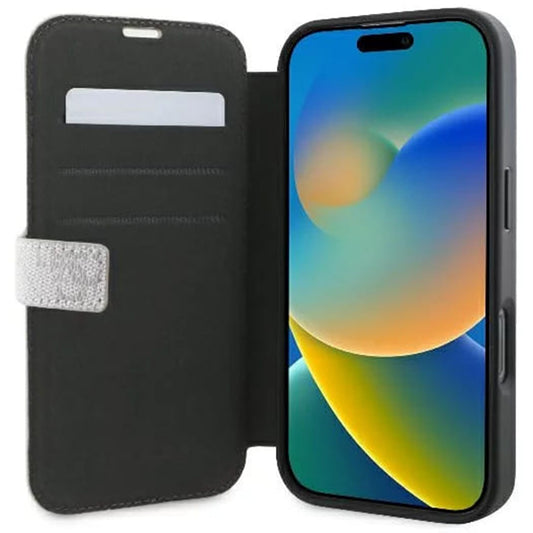 Puzdro pre Apple iPhone 16 Pro Max, Guess, 4G Book, Ružové