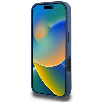 Puzdro pre Apple iPhone 16 Pro Max, Guess, 4G Grained Roses Big Logo, Modrá