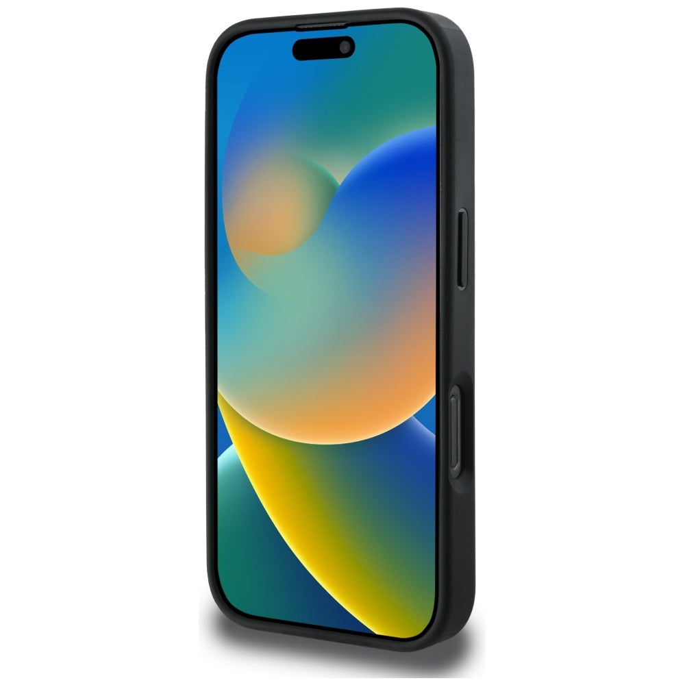 Puzdro pre Apple iPhone 16 Pro Max, Guess, 4G Grained Roses Big Logo, Čierne