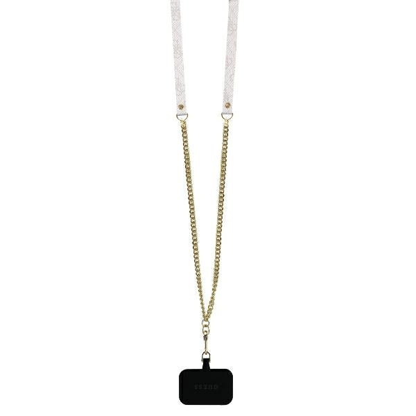 Puzdro pre Apple iPhone 16 Pro Max, Guess, Crossbody 4G Triangle Strass, Ružové.