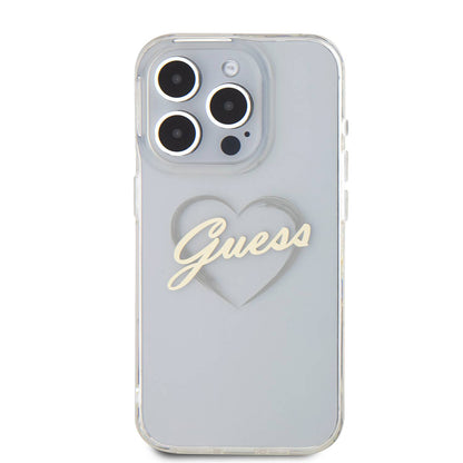 Puzdro pre Apple iPhone 16 Pro Max, Guess, IML Heart, Transparenté
