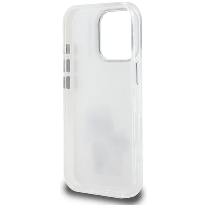 Puzdro pre Apple iPhone 16 Pro Max, Karl Lagerfeld, IML Aquarelle Logo Karl & Choupette, Biela