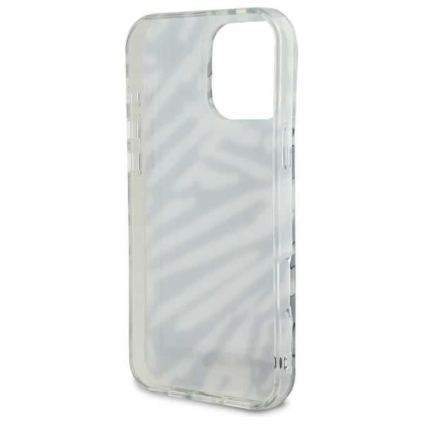 Puzdro pre Apple iPhone 16 Pro Max, Karl Lagerfeld, IML Luxury Zebra Pattern with Strap, Čierne