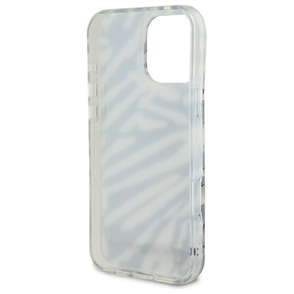 Puzdro pre Apple iPhone 16 Pro Max, Karl Lagerfeld, IML Luxury Zebra Pattern with Strap, Čierne