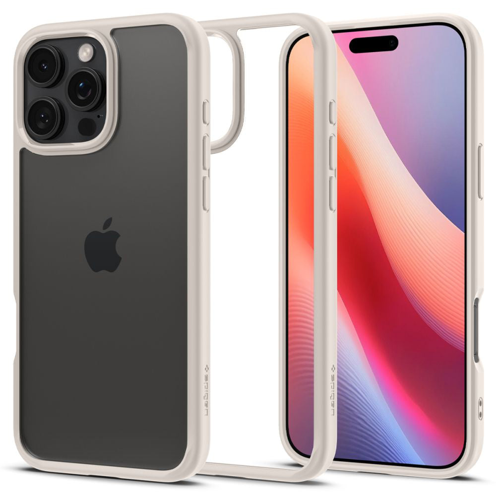 Puzdro pre Apple iPhone 16 Pro Max, Spigen, Ultra Hybrid, Béžová ACS08385