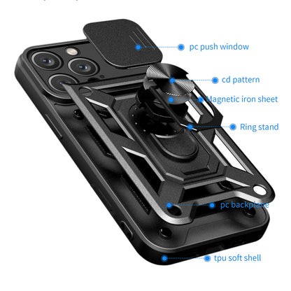 Case for Apple iPhone 16 Pro Max, Techsuit, CamShield, Black