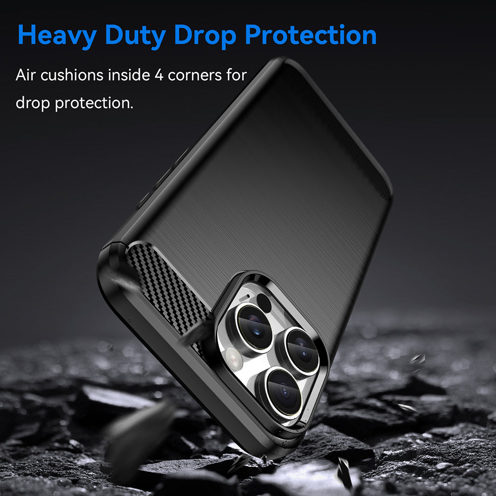 Case for Apple iPhone 16 Pro Max, Techsuit, Carbon, Black