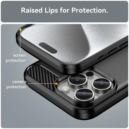 Case for Apple iPhone 16 Pro Max, Techsuit, Carbon, Black