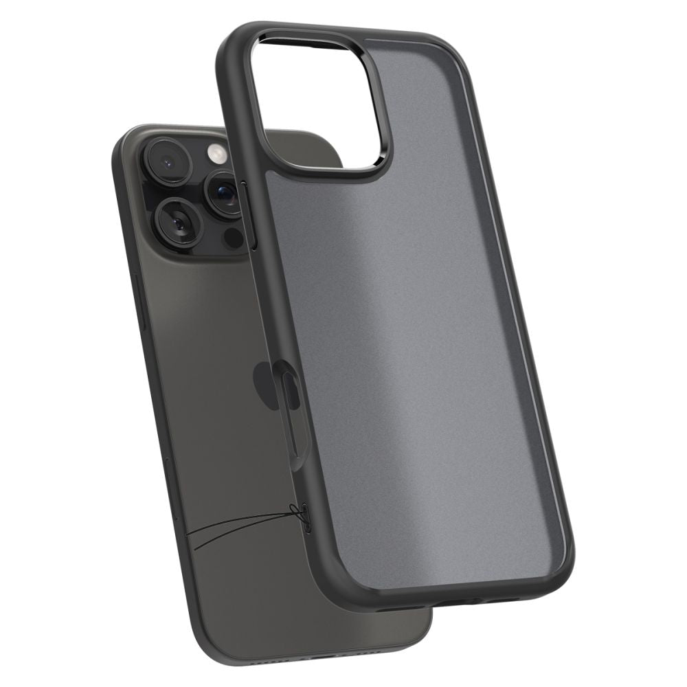 Puzdro pre Apple iPhone 16 Pro, Spigen, Ultra Hybrid, Čierna Matná ACS08124