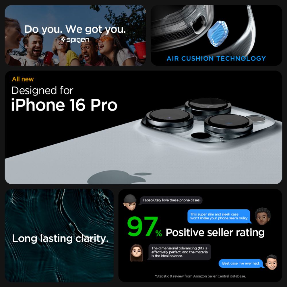 Puzdro pre Apple iPhone 16 Pro, Spigen, Ultra Hybrid, Čierna Matná ACS08124