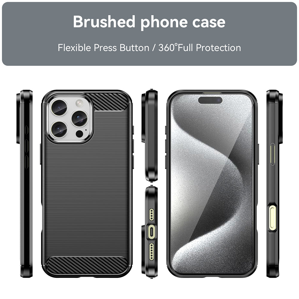 Obal na Apple iPhone 16 Pro, Techsuit, Karbón, Čierny