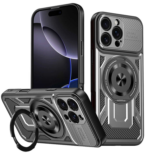 Puzdro pre Apple iPhone 16 Pro, Techsuit, RuggedCam, Sivá