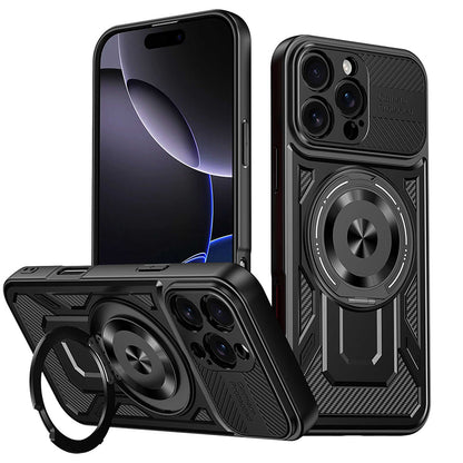 Puzdro pre Apple iPhone 16 Pro, Techsuit, RuggedCam, Čierne
