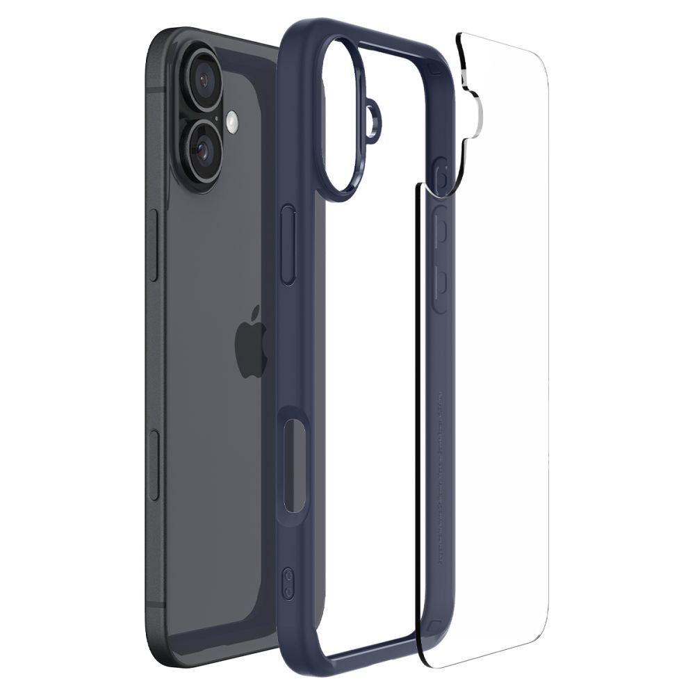 Puzdro pre Apple iPhone 16, Spigen, Ultra Hybrid, Tmavomodré