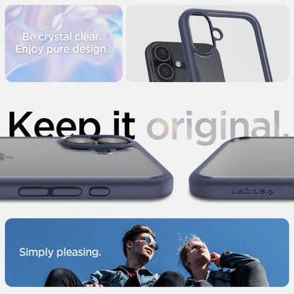 Puzdro pre Apple iPhone 16, Spigen, Ultra Hybrid, Tmavomodré
