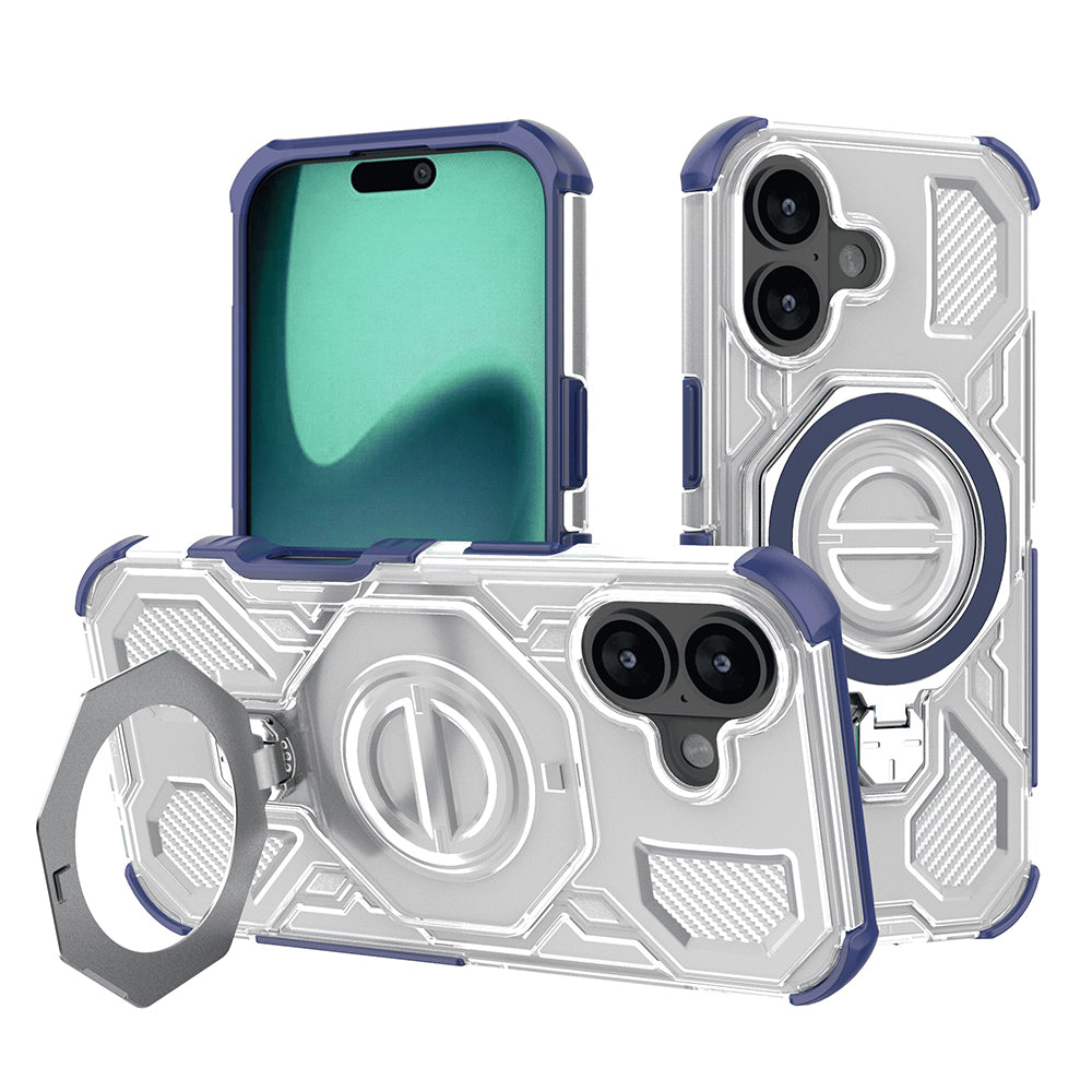 Puzdro pre Apple iPhone 16, Techsuit, Carbon Shield Pro, Modrá