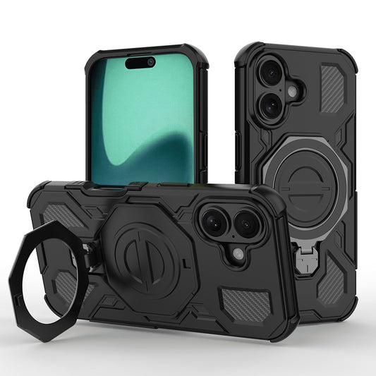 Puzdro pre Apple iPhone 16, Techsuit, Carbon Shield Pro, Čierna