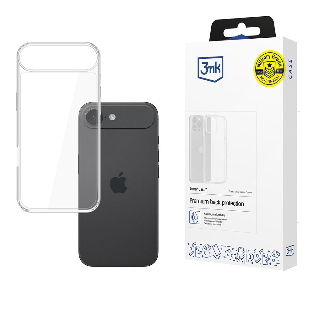 Puzdro pre Apple iPhone 17 Air, 3MK, Armor, Transparenté