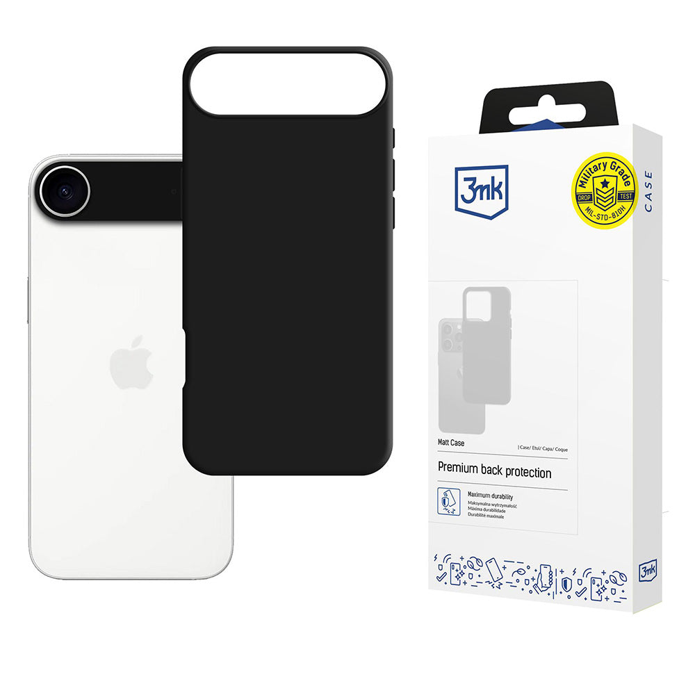 Puzdro pre Apple iPhone 17 Air, 3MK, Matné, Čierne