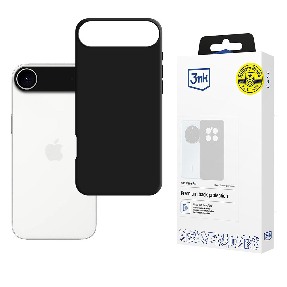 Puzdro pre Apple iPhone 17 Air, 3MK, Matt Pro, Čierne