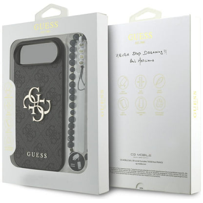 Puzdro pre Apple iPhone 17 Air, Guess, 4G Classic Logo with Strap, Čierne