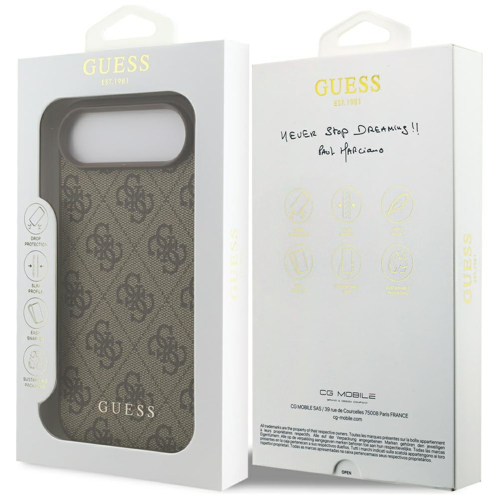 Puzdro pre Apple iPhone 17 Air, Guess, 4G Classic, Hnedá