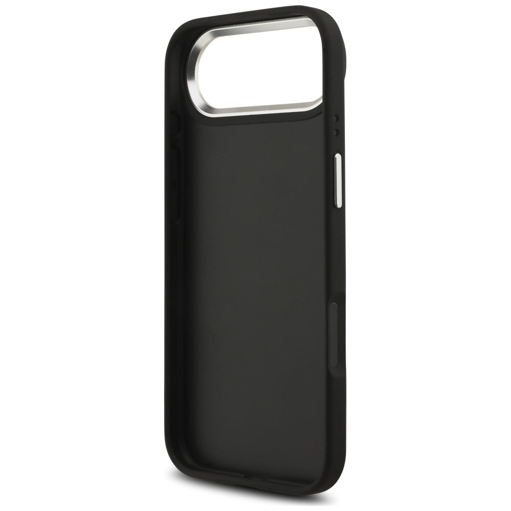 Puzdro pre Apple iPhone 17 Air, Guess, 4G Grained Big and Classic Logo, Čierno Strieborné