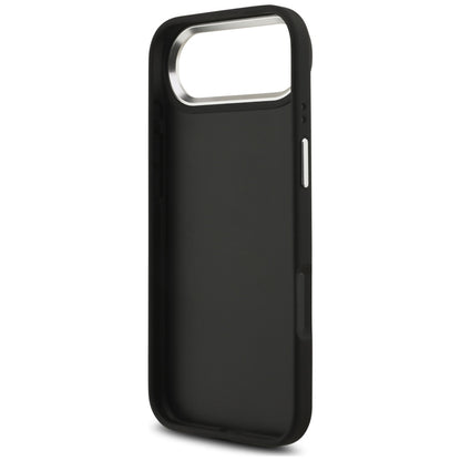 Puzdro pre Apple iPhone 17 Air, Guess, 4G Grained Big and Classic Logo, Čierno Strieborné