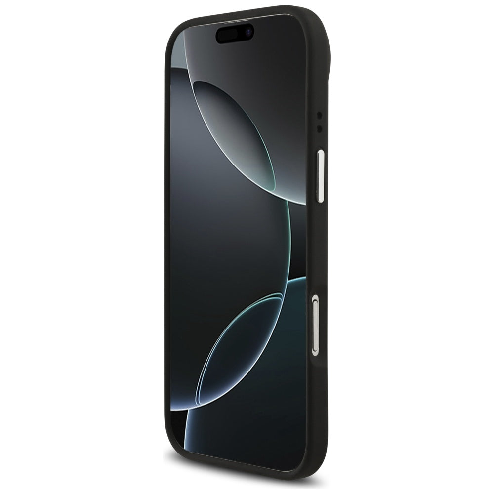 Puzdro pre Apple iPhone 17 Air, Guess, 4G Grained Big and Classic Logo, Čierno Strieborné