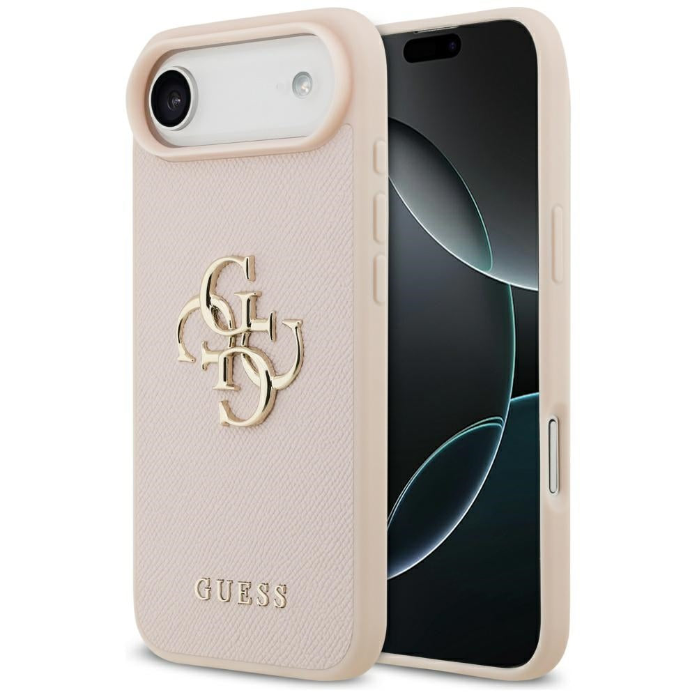 Puzdro pre Apple iPhone 17 Air, Guess, 4G Grained Big and Classic Logo, Ružové.