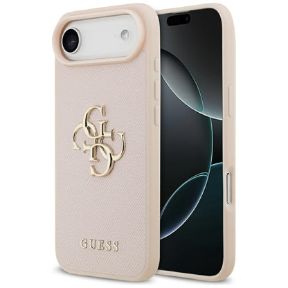 Puzdro pre Apple iPhone 17 Air, Guess, 4G Grained Big and Classic Logo, Ružové.