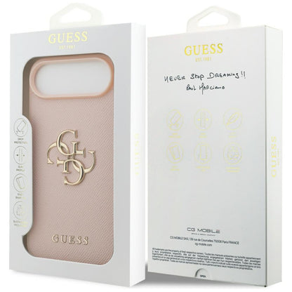 Puzdro pre Apple iPhone 17 Air, Guess, 4G Grained Big and Classic Logo, Ružové.