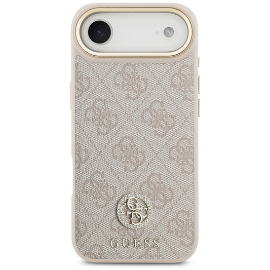 Puzdro pre Apple iPhone 17 Air, Guess, 4G Strass Logo and Big Strap, Ružové
