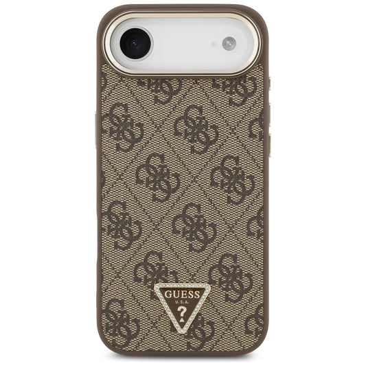 Puzdro pre Apple iPhone 17 Air, Guess, 4G Triangle Logo, Zlatohnedá
