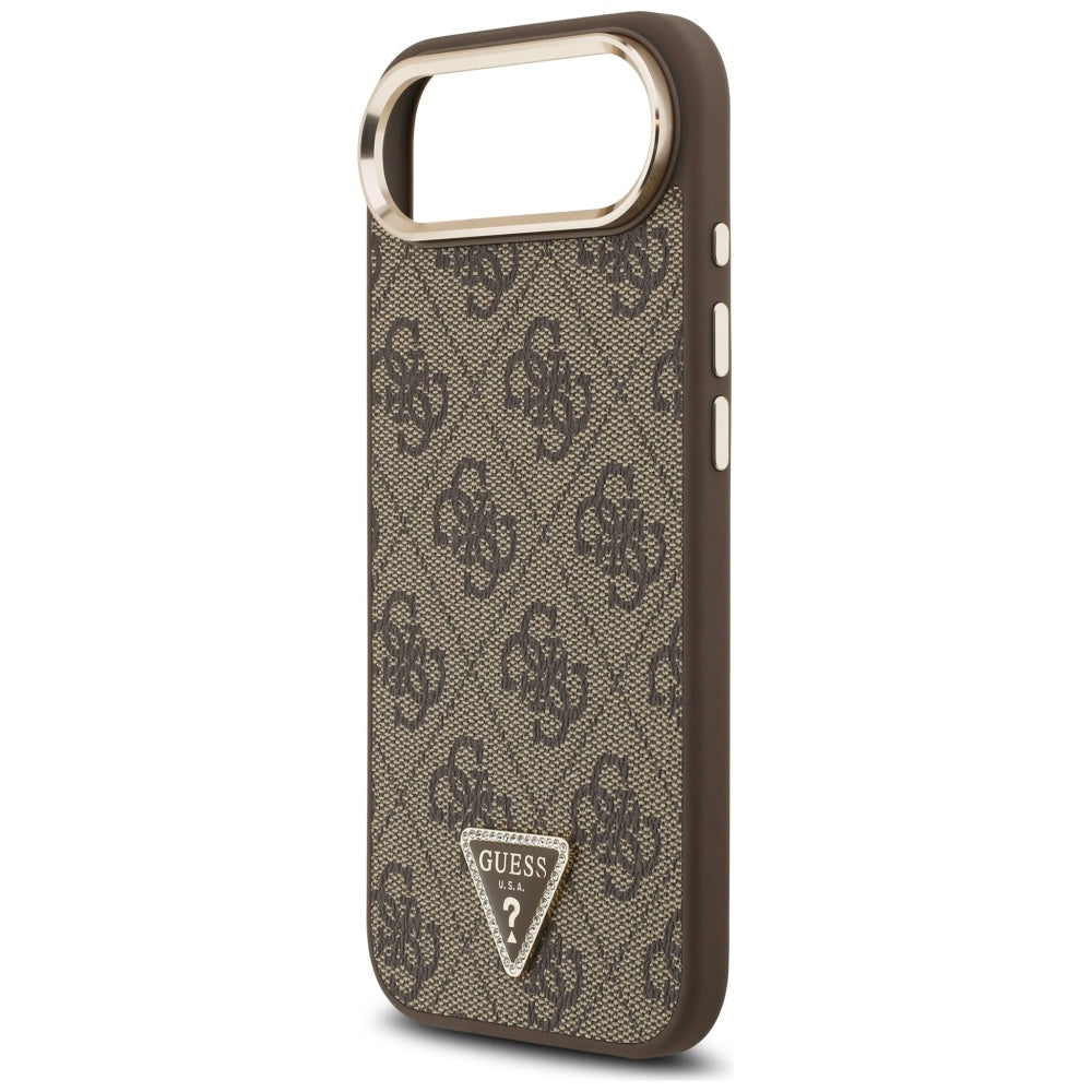 Puzdro pre Apple iPhone 17 Air, Guess, 4G Triangle Logo, Zlatohnedá