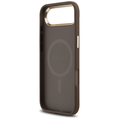 Puzdro pre Apple iPhone 17 Air, Guess, 4G Triangle Logo, Zlatohnedá