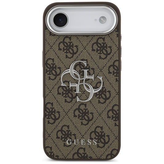 Puzdro pre Apple iPhone 17 Air, Guess, Big 4G Logo Classic, Hnedo Strieborné