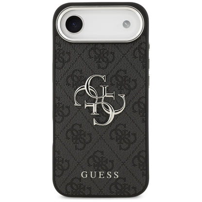 Puzdro pre Apple iPhone 17 Air, Guess, Big 4G Logo Classic, Čierno Strieborné