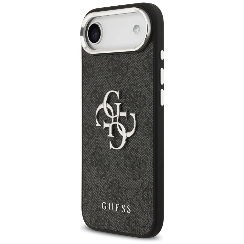 Puzdro pre Apple iPhone 17 Air, Guess, Big 4G Logo Classic, Čierno Strieborné