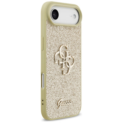 Puzdro pre Apple iPhone 17 Air, Guess, Fixed Glitter Big 4G, Zlaté