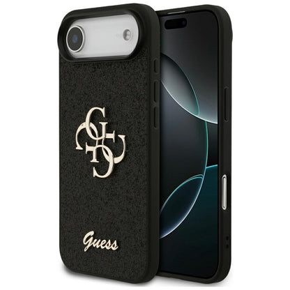 Puzdro pre Apple iPhone 17 Air, Guess, Fixed Glitter Big 4G, Čierne