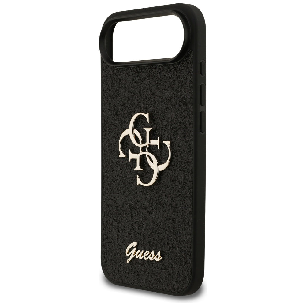 Puzdro pre Apple iPhone 17 Air, Guess, Fixed Glitter Big 4G, Čierne