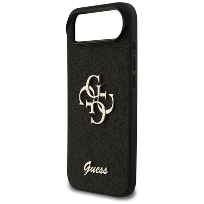 Puzdro pre Apple iPhone 17 Air, Guess, Fixed Glitter Big 4G, Čierne
