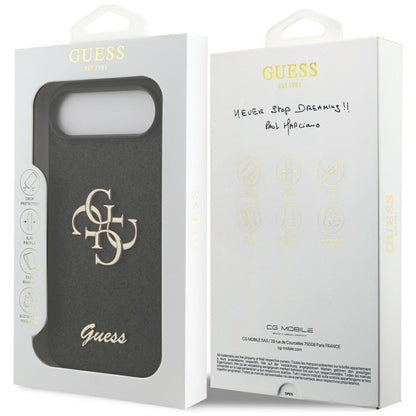 Puzdro pre Apple iPhone 17 Air, Guess, Fixed Glitter Big 4G, Čierne