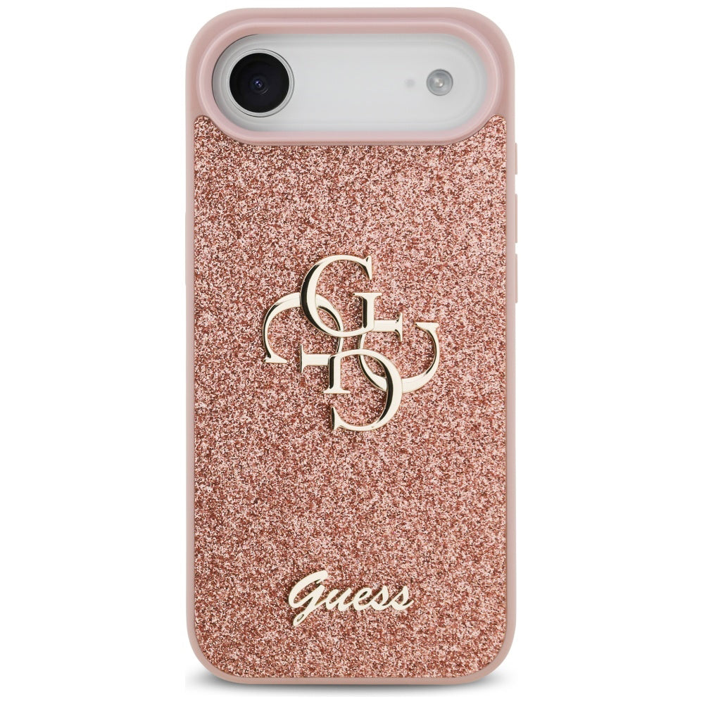 Puzdro pre Apple iPhone 17 Air, Guess, Fixed Glitter Big 4G, Ružové